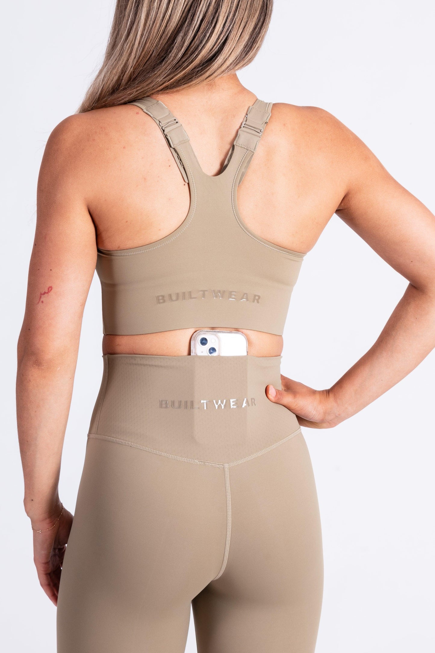 Movement Zippered Sports Bra Olive - builtwear