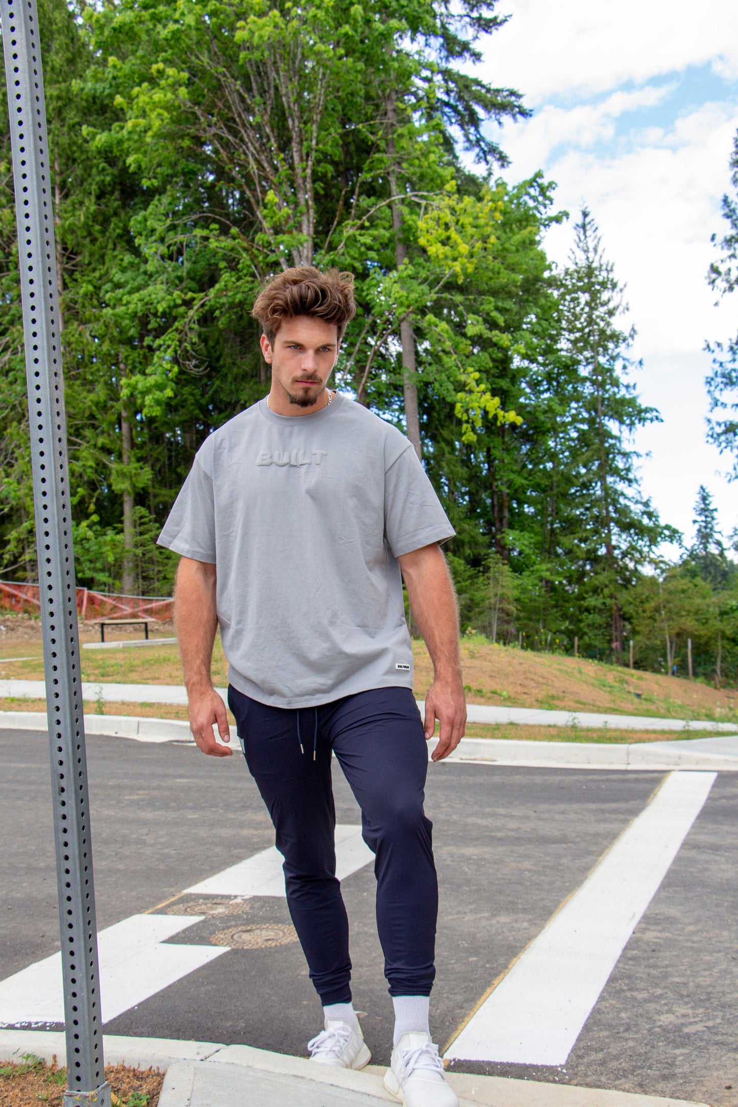 Oversized Graphic T-shirt Blue Steel - builtwear