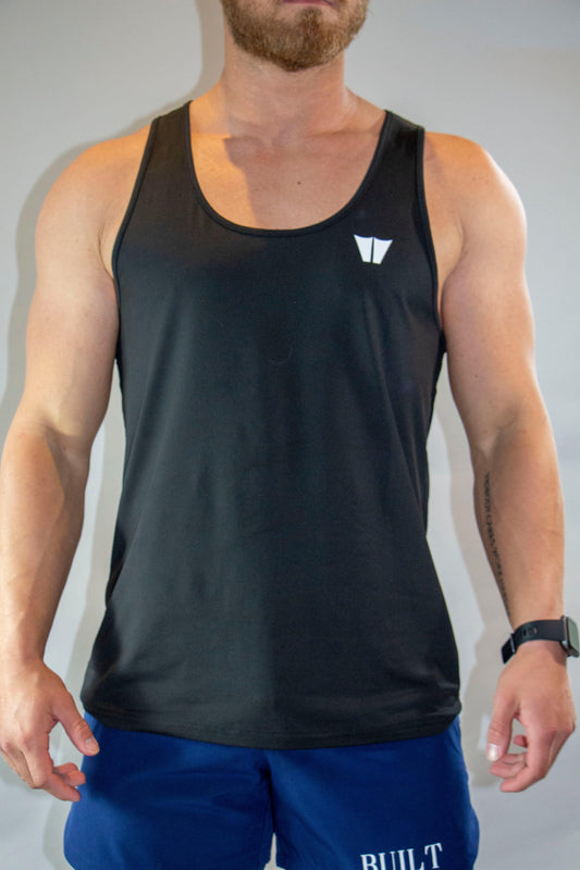 Built Fitted Tank Black - builtwear