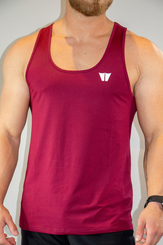 Built Fitted Tank Top Burgundy - builtwear