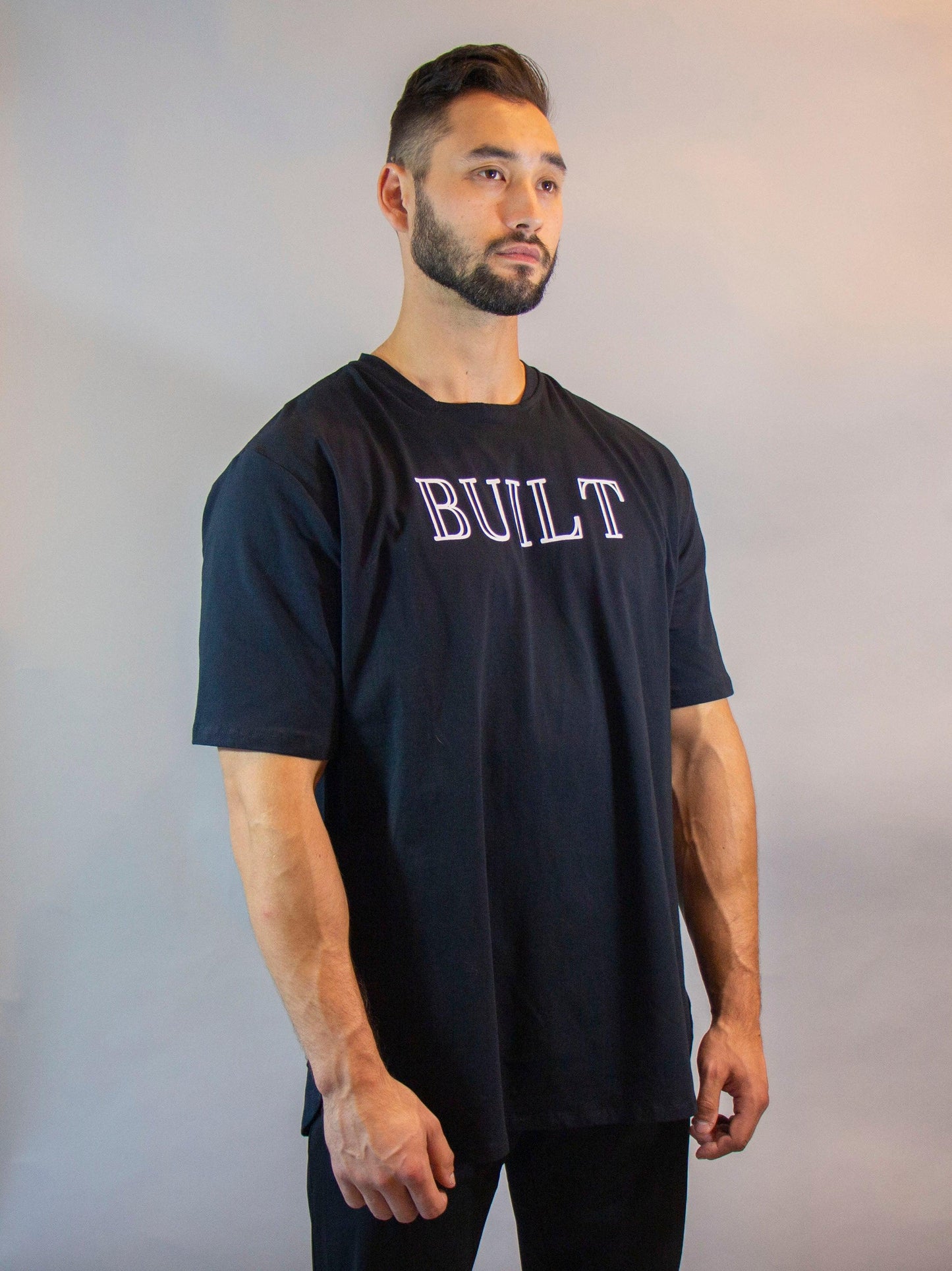 Pima Cotton Oversized Shirt Black - builtwear