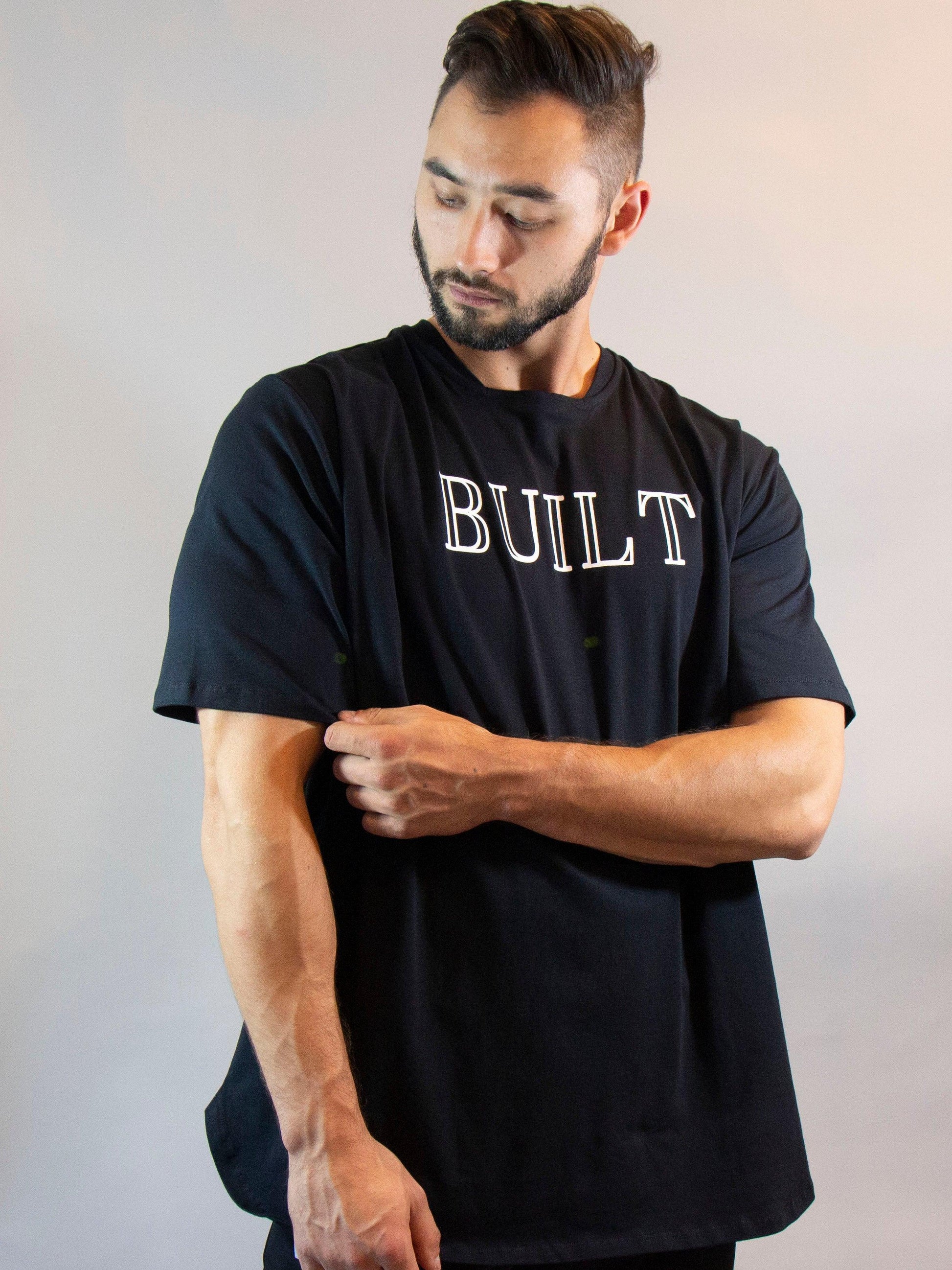 Pima Cotton Oversized Shirt Black - builtwear