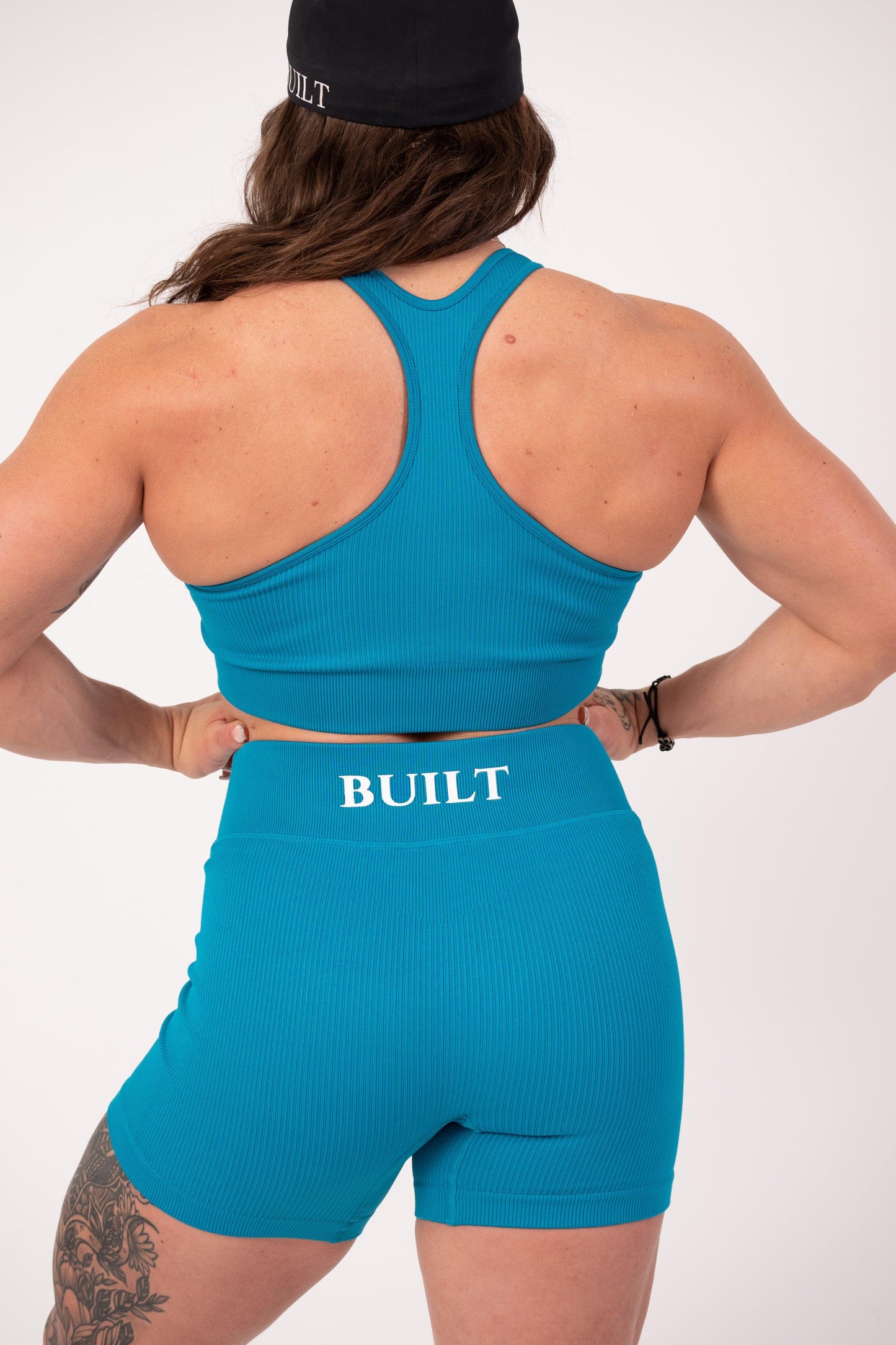 Strengthen Ribbed Shorts 5" Teal - builtwear