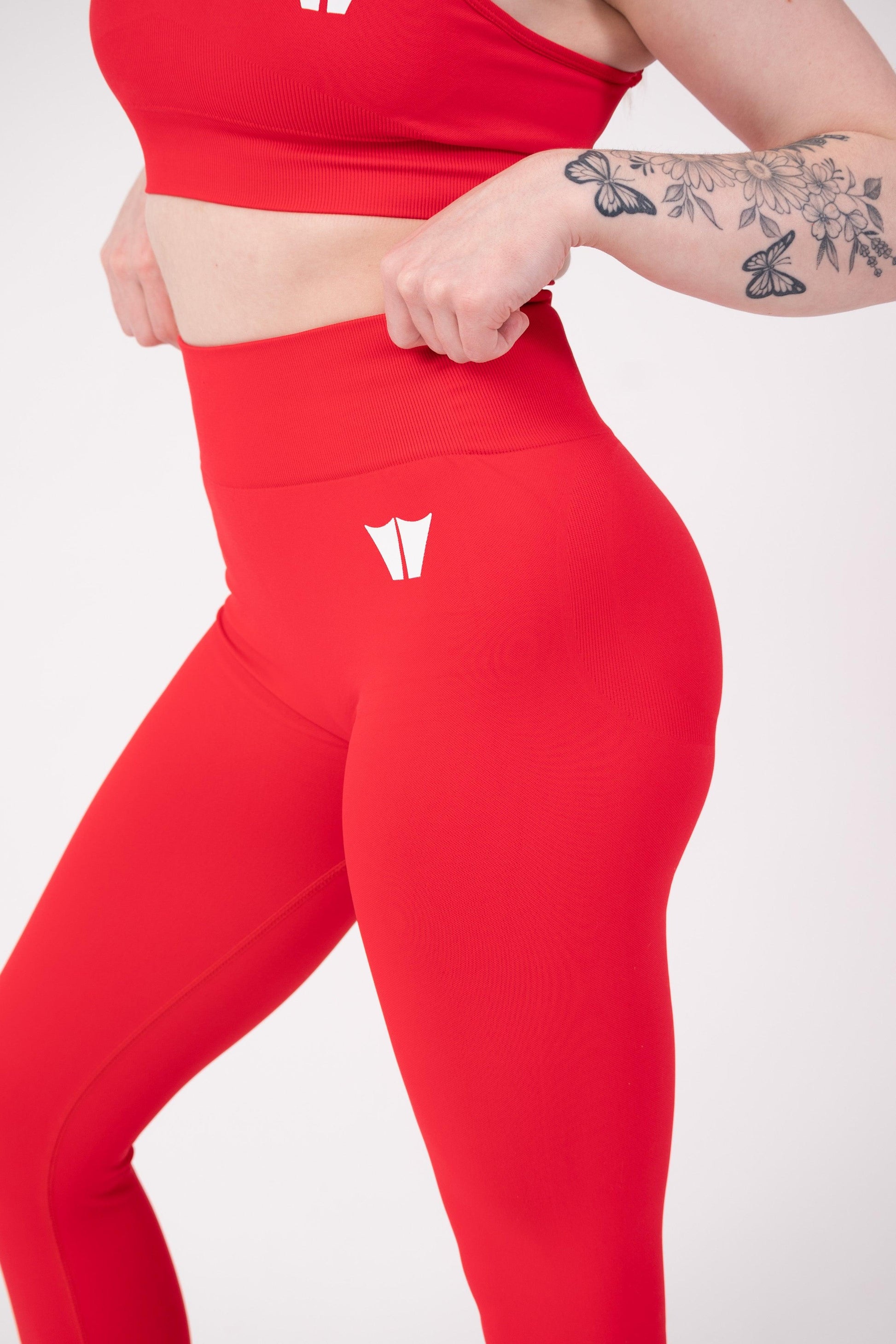Strengthen Seamless Leggings 31" Red - builtwear