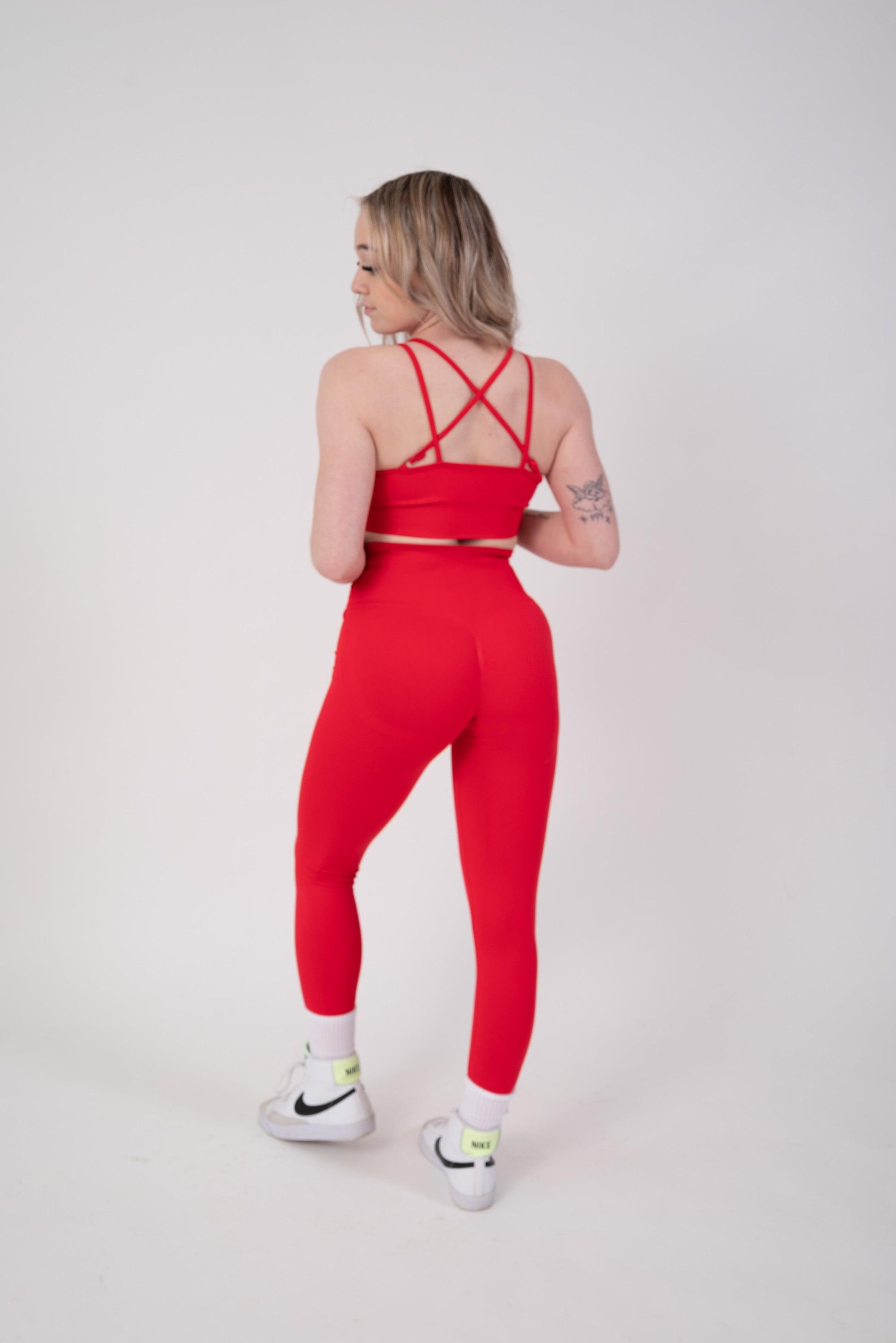 Strengthen Seamless Leggings 31" Red - builtwear