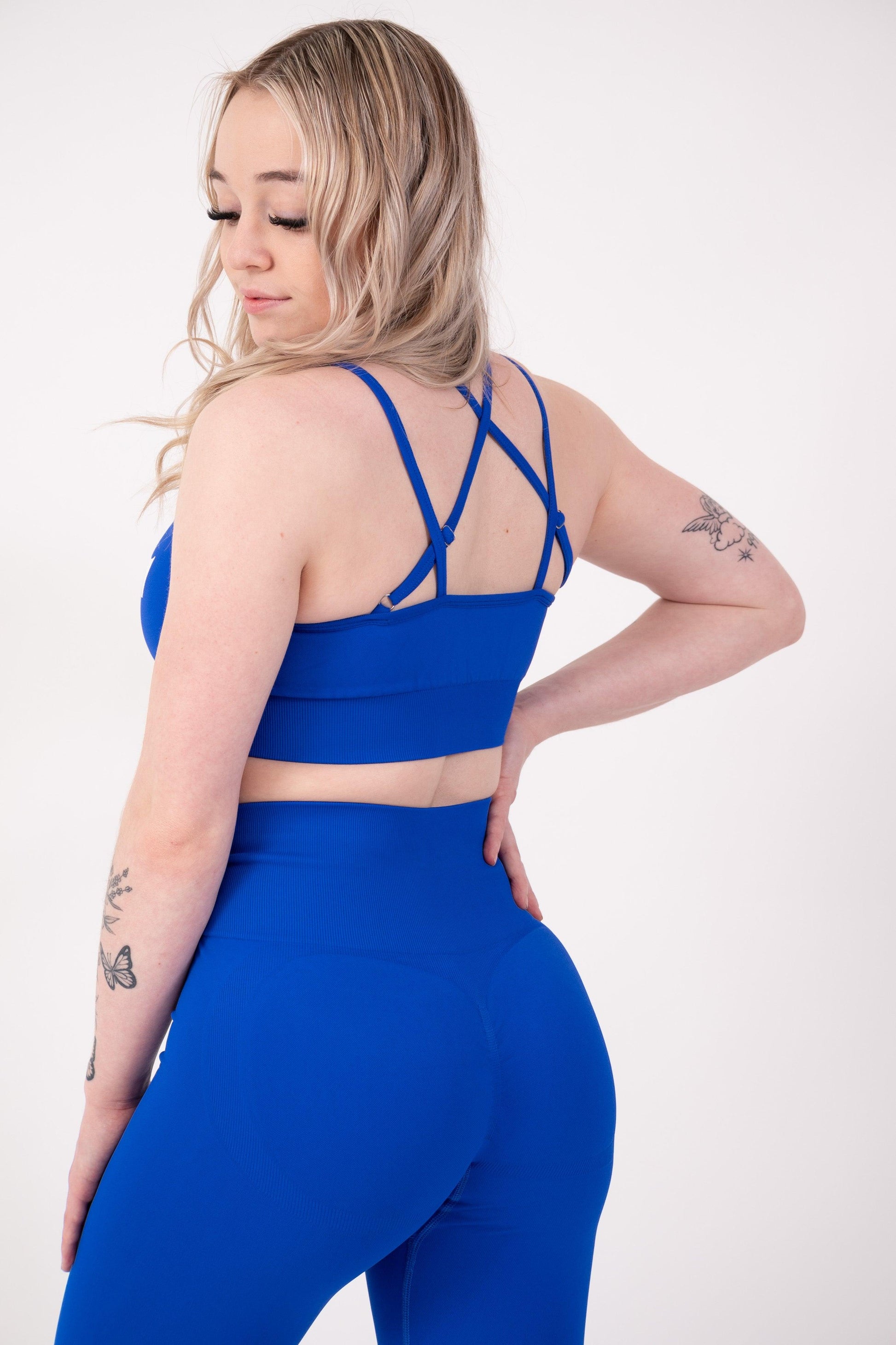 Strengthen Seamless Sports Bra Deep Blue - builtwear
