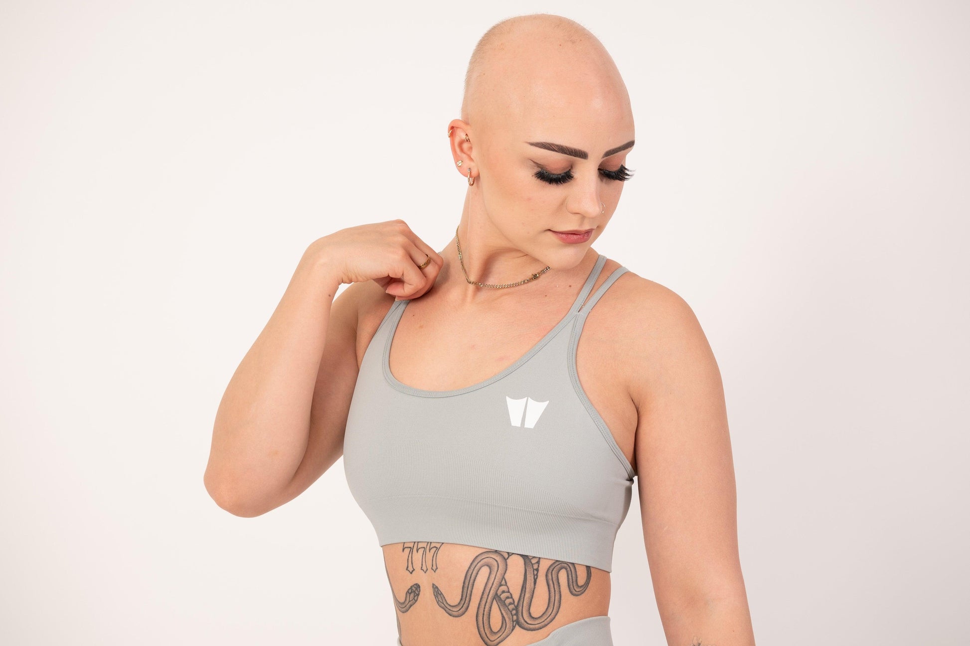 Strengthen Seamless Sports Bra Silver - builtwear