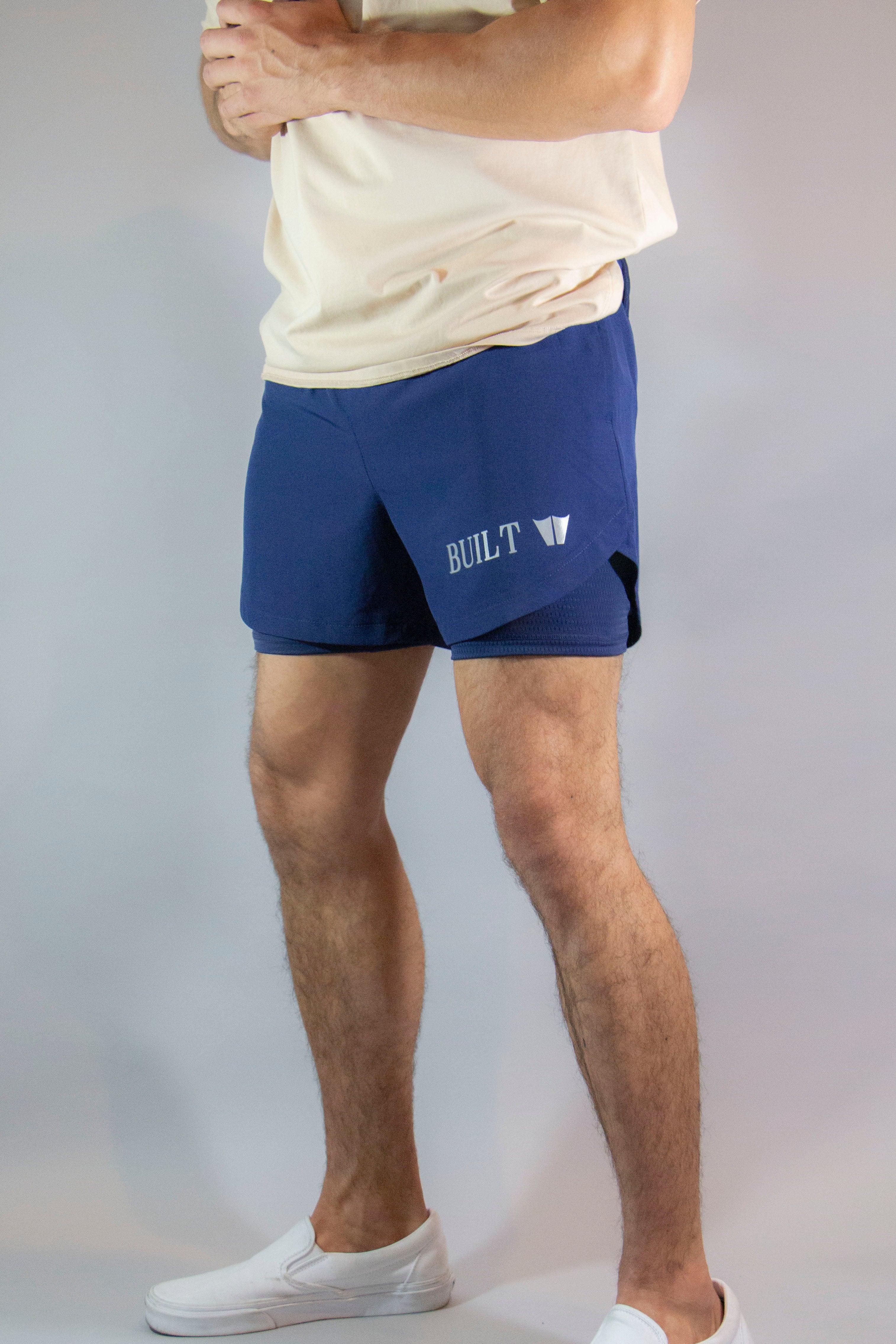 Navy blue gym clearance shorts